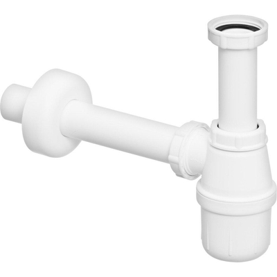 Saniclass Sifon - muurbuis - rozet - 1 1/4" - wit OUTLETSTORE