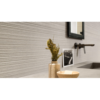 Ceralto Silevo Mineral Wall Carve Carreau mural - 40x80cm - 8.5mm - rectifié - Chisel pearl