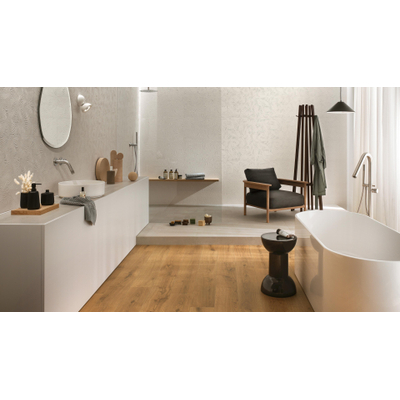 Atlas Concorde 3D Wall Carve Carrelage de sol et de mur - 80x40cm - 8.5mm - rectifié - Leaf Pearl (Gris)