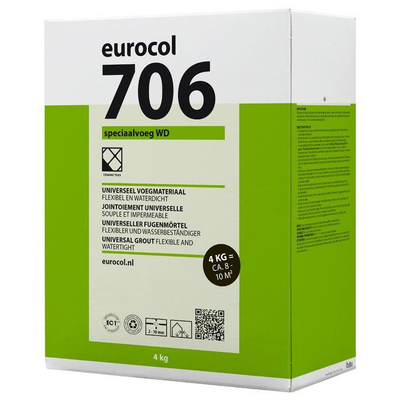 Eurocol 706 mortier de jointoiement spécial wd Mortier de jointoiement boîte 4kg Gris basalte Spécial