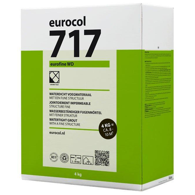 Eurocol 717 eurofine wd ciment de jointoiement boîte 4 Kg. Beige