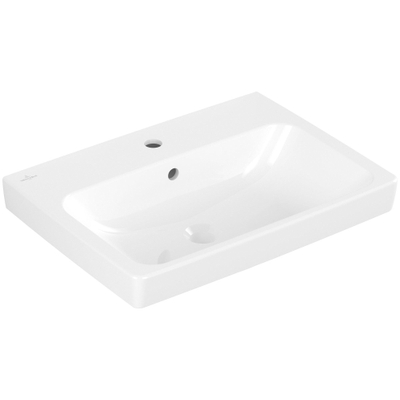 Villeroy & boch Architectura Wastafel - 44.5x60cm - met kraangat - geslepen onderkant - wit alpine