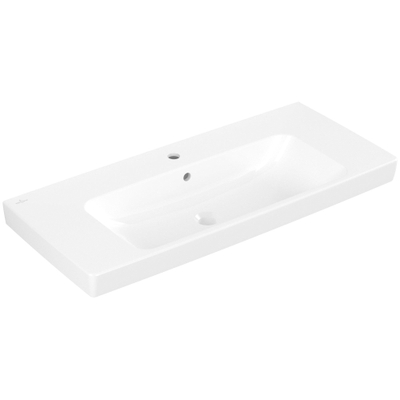 Villeroy & Boch Architectura wastafel - 100x44.5cm - met 1 kraangat - met overloop - White Alpine (glans wit)