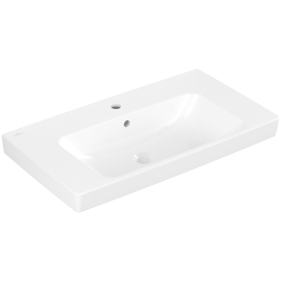 Villeroy & Boch Architectura wastafel - 80x44.5cm - met 1 kraangat - met overloop CeramicPlus - White Alpine (glans wit)