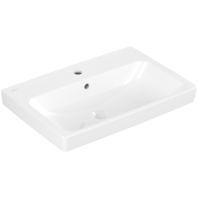 Villeroy & boch Architectura Wastafel - 44.5x65cm - met kraangat - geslepen onderkant - wit alpine
