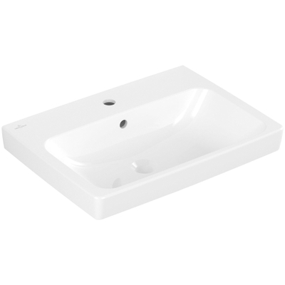 Villeroy & boch Architectura Lavabo - 44.5x60cm - avec trou de robinet - antibactérien - dessous rectifié - blanc alpin