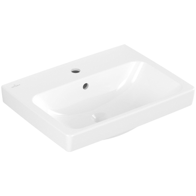 Villeroy & Boch Architectura Wastafel - 42x55cm - met kraangat antibacterieel - geslepen onderkant - White Alpine (glans wit)