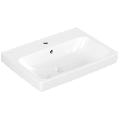 Villeroy & Boch Architectura wastafel - 60x44.5cm - met 1 kraangat - met overloop CeramicPlus - White Alpine (glans wit)