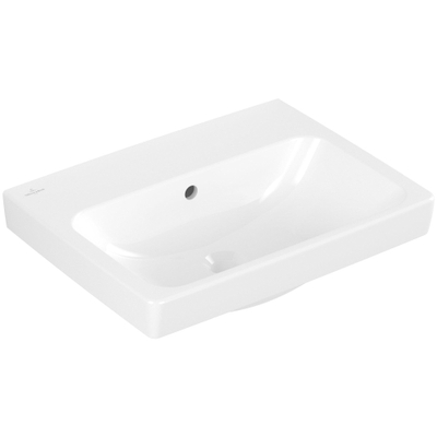 Villeroy & boch Architectura Wastafel - 42x55cm - geslepen onderkant - zonder kraangat - antibacterieel - ceramicplus - wit alpine