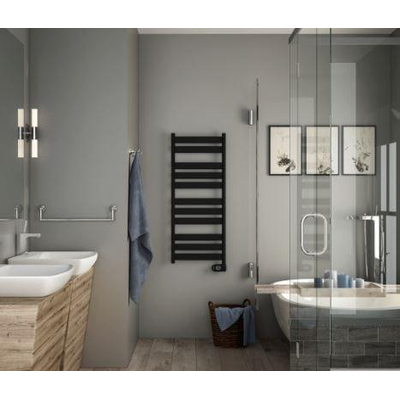 Zehnder Zeta Radiateur design électrique - 160x60cm - 750W - noir mat (RAL9205)