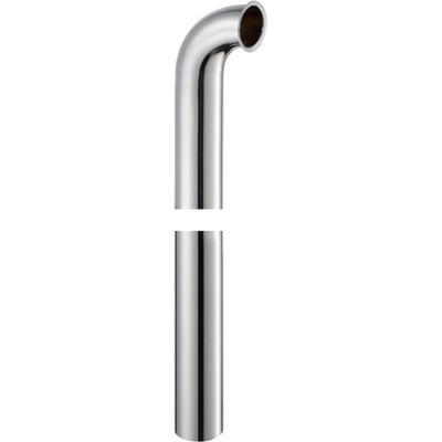 Viega Tuyau de sol avec courbe courte pour siphon bouteille 5/4x68 avec coude sans rosace chromé