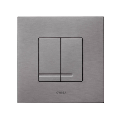 Wisa XS plaque de commande dualflush plastique acier mat