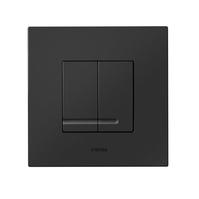 Royal Plaza Duo Plaque de déclenchement - dualflush - 16x16cm - synthétique - Noir mat