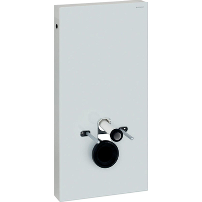 Geberit Monolith module - voor wandcloset - hoogte 101 - glas - wit aluminium