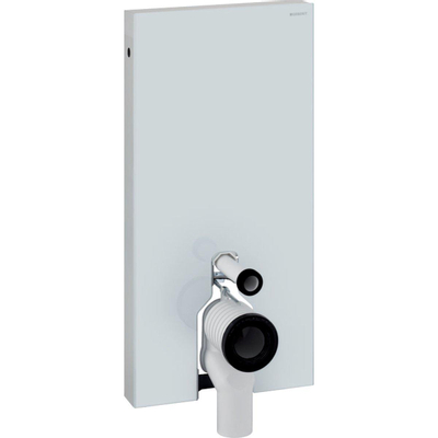 Geberit Monolith module - voor staand closet - hoogte 101 - glas - wit aluminium