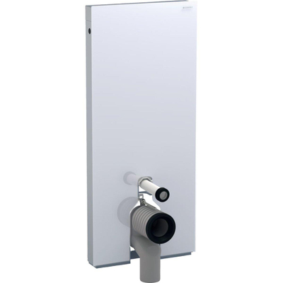 Geberit Monolith module voor staand closet h114 glas wit-aluminium