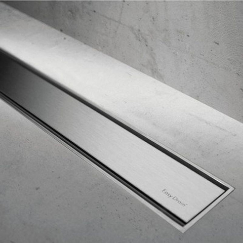 Easy Drain Compact caniveau de douche modulo design 70cm avec grille zero plus garde d'eau 30mm inox brossé GA36424