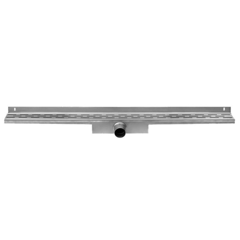 Easydrain Compact Wall afvoergoot enkele plaat met zijuitloop 6x80cm 30mm RVS TWEEDEKANS OUT4224