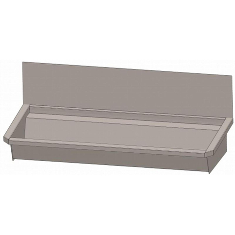 Intersan Sanilav wasgoot met spatbord 120cm2 pers. zonder leiding inox 304 GA32396