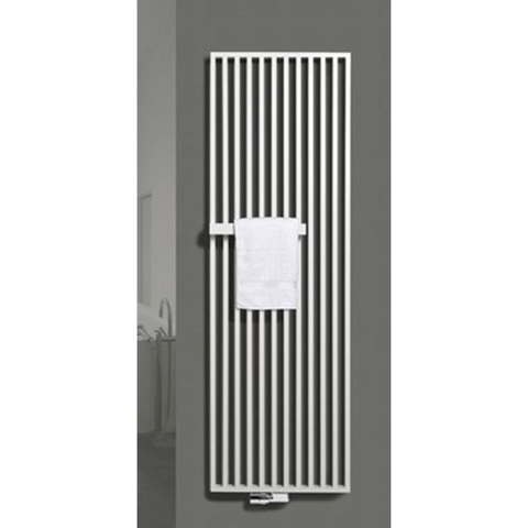 Vasco Arche VVL designradiator met vertikale buizen en handdoekbeugel links 1800x470mm 1050W antraciet 7244045