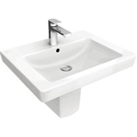 Villeroy & Boch Subway 2.0 wastafel - 65x47cm - met kraangat - met overloop - White Alpine (glans wit) GA21636