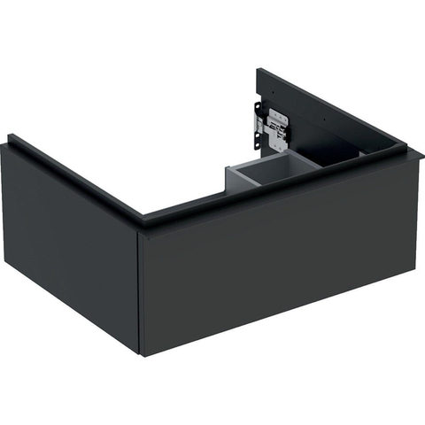 Geberit ICon onderkast wastafel - 1 lade - 59x47.6cm - softclose - mat lava (grijs) SW637765