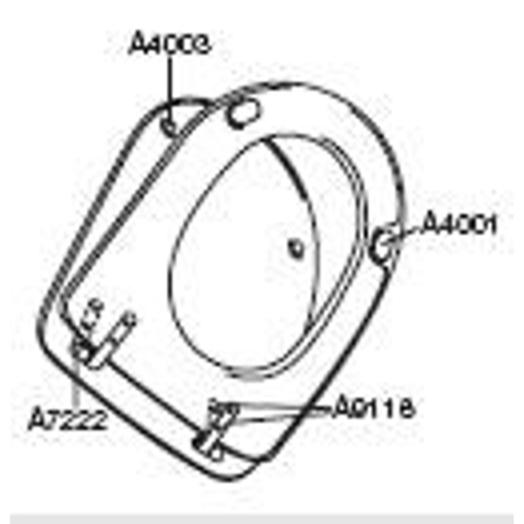 Pressalit tampon en plastique pour abattant GA76350