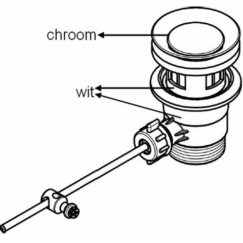Hansgrohe Waste garnituur - 1 1/4 zonder sifon - hoogglans chroom GA43873