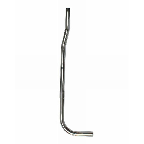 Gelmo spoelerpijp 3/4 met bocht zonder kraag sprong 4cm chroom 0730165