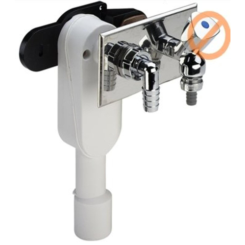Viega siphon encastré pour machine à laver avec robinet aérateur de raccordement blanc GA46145