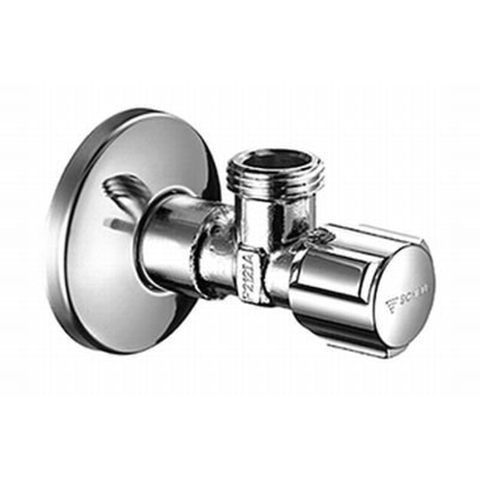 Schell Comfort robinet d'angle d'arrêt 1/2x1/2 avec raccord à vis de serrage chrome GA90996