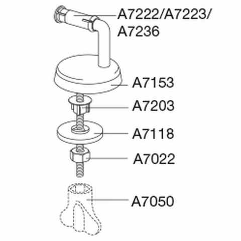 Pressalit uni charnière pour abattant de WC 2000 et T2 inox GA44391