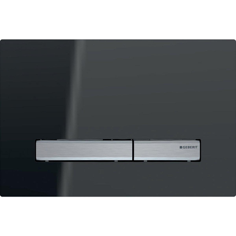 Geberit Sigma50 bedieningsplaat - 2-toets spoeling - rechthoekige knoppen - dualflush - chroom lava (grijs) SW547568