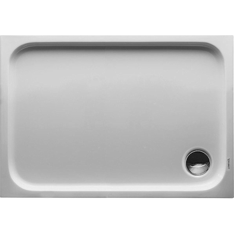 Duravit D-code Kunststof douchebak acryl rechthoekig - zonder paneel - 100x70cm - met afvoergat - diameter 90mm - wit 0295842