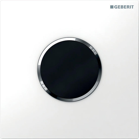 Geberit Type10 urinioir bedieningsplaat - batterij - ronde knop - alpien wit 0701977