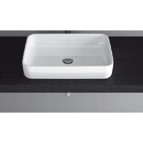 Bette Art lavabo à poser 60x40x11cm sans trou de robinetterie blanc SW60520
