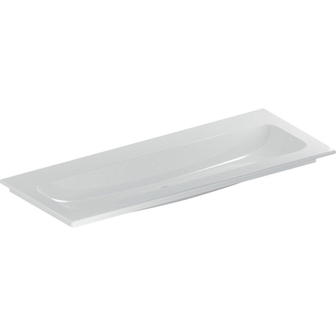 Geberit ICon meubelwastafel - 120x48x13cm - 1 wasbak - 0 kraangaten - zonder overloopgat vuilafstotend - keramiek - glans wit SW568528