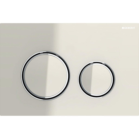 Geberit Sigma50 bedieningsplaat - 2-toets spoeling - ronde knoppen - chroom zand grijs SW547560