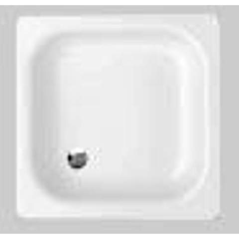 Bette receveur de douche tôle d'acier carrée 90x90x6.5cm blanc 0360538