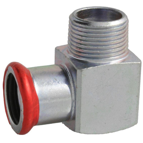 Bonfix PRESS Staalverzinkt kniekoppeling 90° conisch R3/4 bux22mm 8407797