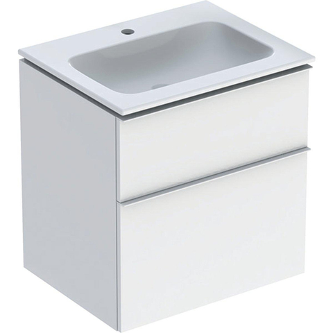 Geberit ICon wastafel - 60cm - met onderkast - 2 la - softclose - wit SW637526