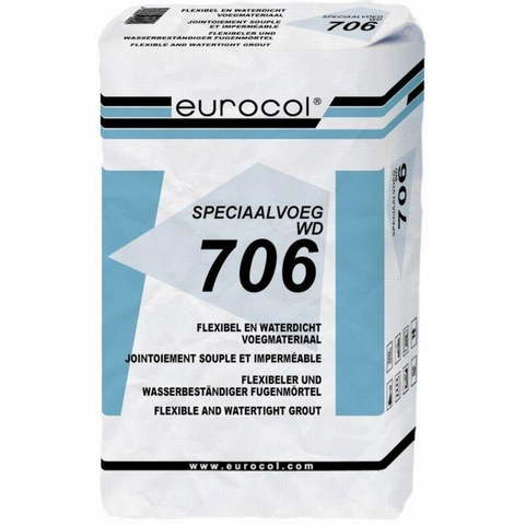 Eurocol 706 Speciaalvoeg WD Mortier de jointoiement pour carrelage - Gris GA44357