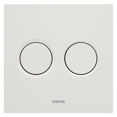 Wisa Luga bedieningsplaat kunststof pneumatisch 16x16cm met dualflush voor XS WC element wit 0701540