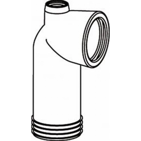 Wisa Coude d'évacuation WC avec raccord pour fontaine ou aérateur blanc GA56457