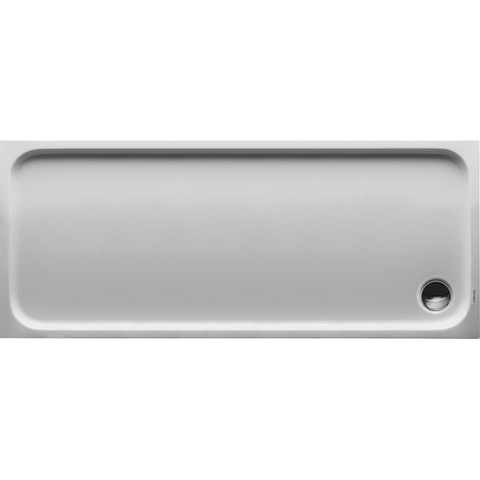 Duravit D-code Kunststof douchebak acryl rechthoekig - zonder paneel - 170x70cm - met afvoergat - diameter 90mm - wit 0295846