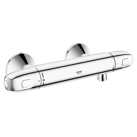 Grohe Grohtherm 1000 New Douchekraan - thermostatisch - zonder omstel - met koppelingen - EcoJoy - volumegreep met ecobutton - chroom 0442503