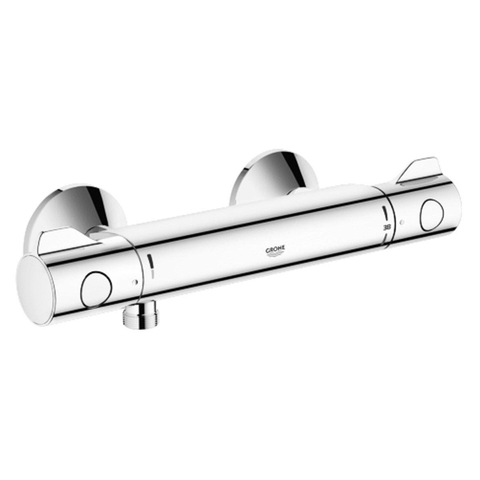 Grohe Grohtherm 800 Douchekraan - thermostatisch - met koppelingen - EcoJoy - volumegreep met ecobutton - chroom 0442500