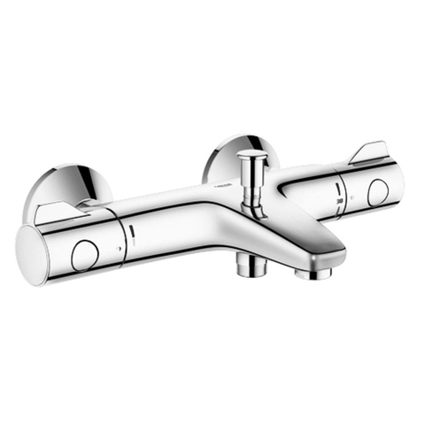 GROHE grohtherm 800 Mitigeur bain mural thermostatique avec inverseur et connexions EcoJoy avec poignée volume et bouton éco chrome 0442502