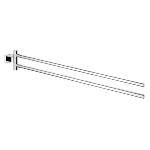 GROHE Essentials Cube Porte-serviettes - 43,9cm - double - pivotant - chromé 0438173