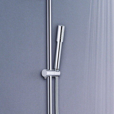 Grohe Rainshower opbouw regendoucheset – zonder kraan – Ø21 cm hoofddouche – staafhanddouche – glijstang 113 cm – chroom 0430171
